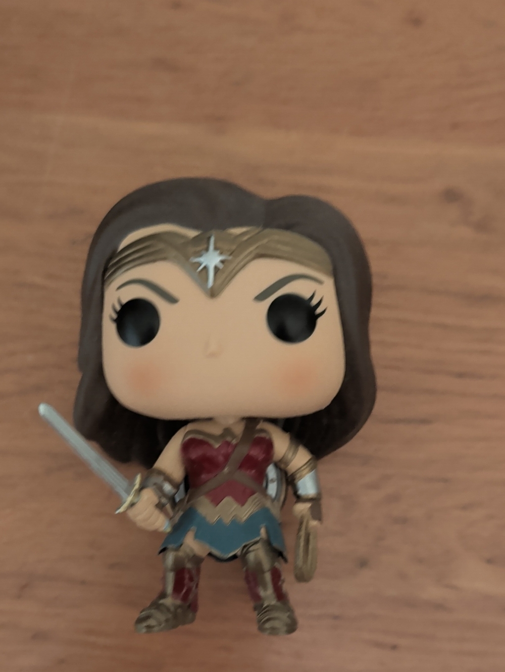 Wonder Woman Funko-Style Collectible Figure - Red, Blue, Gold